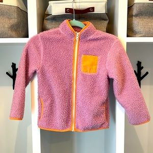 Girls sherpa zip up fleece